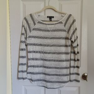 INC striped sparkly top